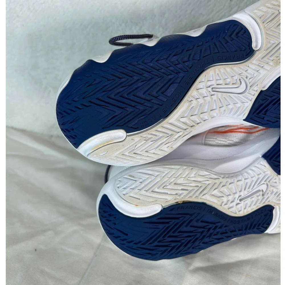 Nike Giannis Immortality 2 Sneakers Low Top Hook Loop White Pink Blue Size 2.5